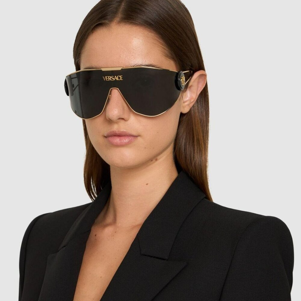 Versace VE2268 100284 BRAND NEW Sunglasses Gold Pink Shield Unisex - Picture 11 of 11